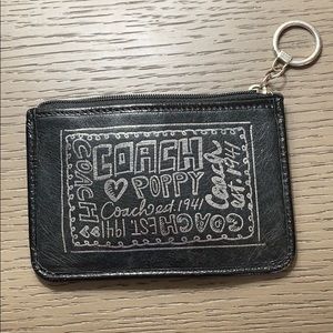 Coach poppy keychain wallet